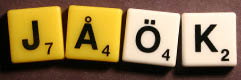 Sample Swedish custom SCRABBLE tiles