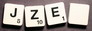 SCRABBLE tile style M01B-T : White tile with black letter, Textured surface