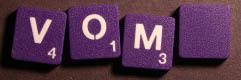 SCRABBLE tile style M51W-T : Plum Crazy purple tile with white letter, Textured surface